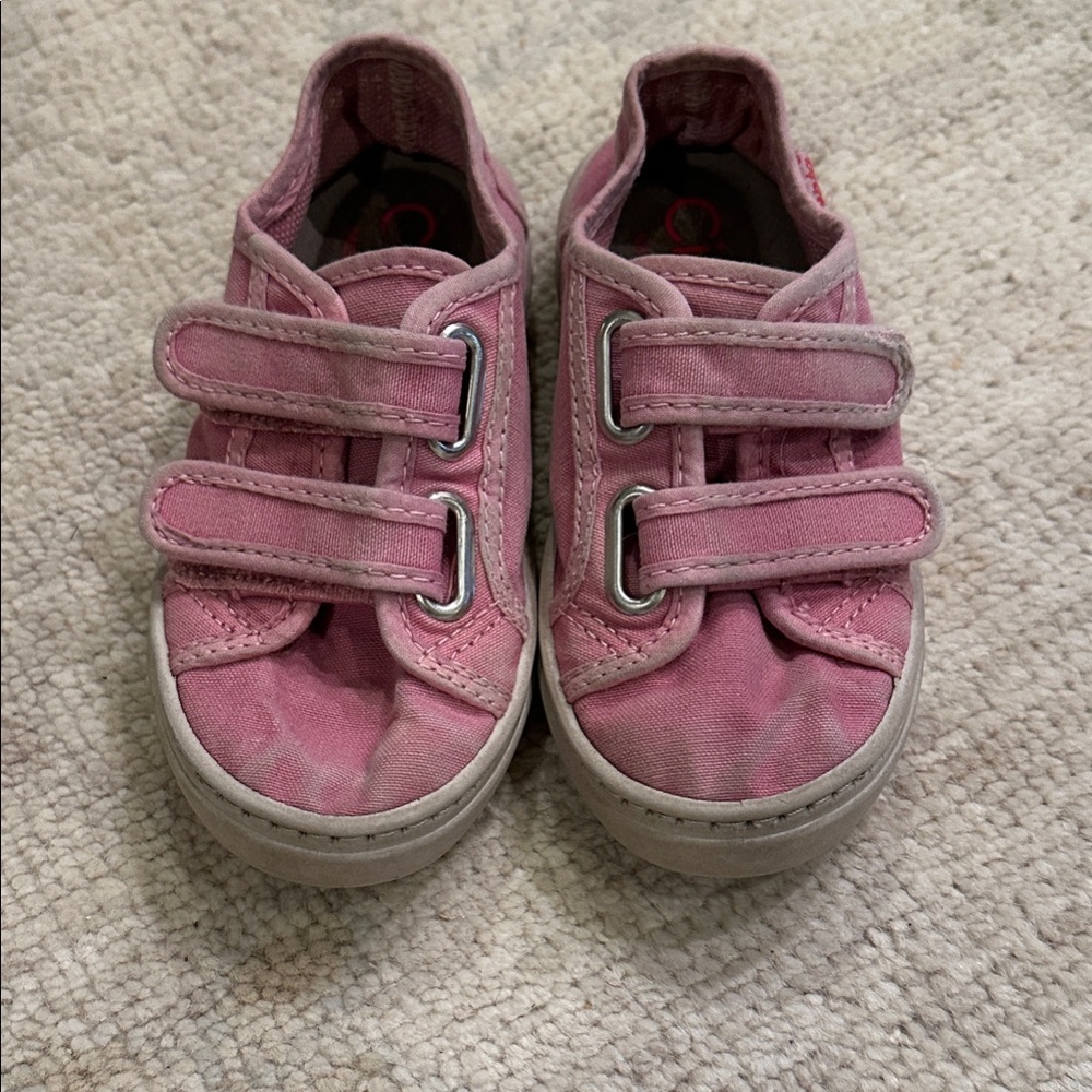 Cienta Double Strap Pink Sneakers for Kids